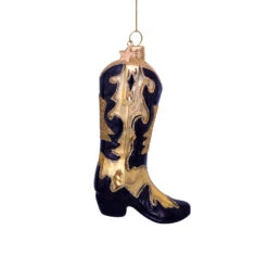 PRESALE: Black / Gold Cowboy Boot Ornament