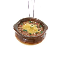 Crock Of Chili Ornament 3.5"
