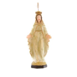 Gold Crowned Mary Ornament 6"