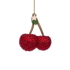 PRESALE: Jeweled Red Cherry Ornament