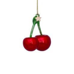 Pearly Red Cherry Ornament