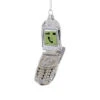 PRESALE: Silver Flip Phone Ornament 4.5"