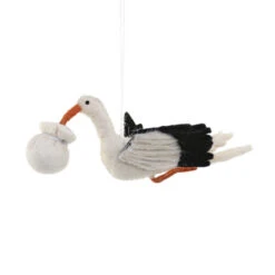 PRESALE: Special Delivery Felt Stork Ornament 7"