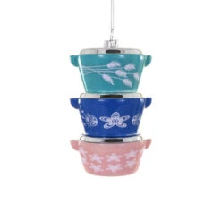 Vintage Pastel Casserole Dishes Ornament 5"