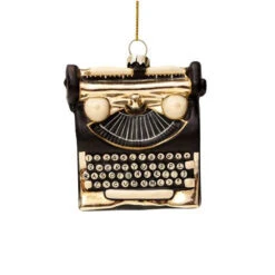 Black & Gold Typewriter Ornament